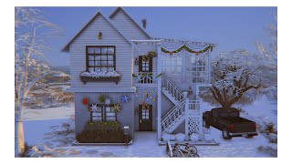 Новогодний дом у моря | Строительство Sims 4