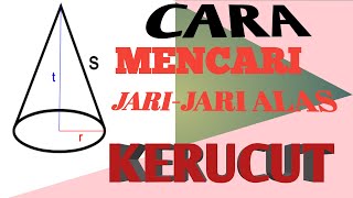 Cara Mudah Menghitung Jari-jari Alas Kerucut || Matematika Kelas 5 & 6 SD K13