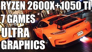 7 GAMES ULTRA GRAPHICS RYZEN 2600X & GTX 1050Ti FPS BenchmarkTest  Ultra Settings 1080p