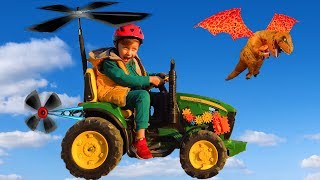 Лёва и весёлая история про трактор и динозавра