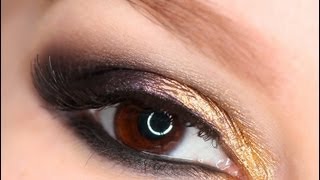Golden Smokey Eye makeup/ Макияж глаз