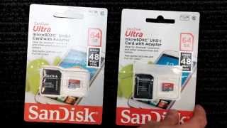 Fake Sandisk vs real Sandisk Micro SD 64 GG card comparison