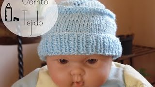 Cómo hacer un gorrito tejido para bebé