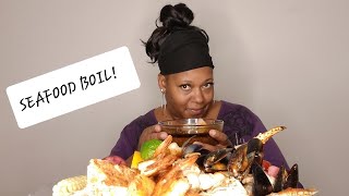 Seafood Boil Mukbang 먹방  Trying Bloveslife Smackalicious Sauce Honest Review