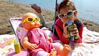 Кукла Беби Бон на море. Видео для детей
