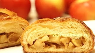 Яблочный пирог из  дрожжевого слоеного теста - Рецепт Бабушки Эммы