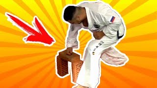 Что сильнее – кирпич или рука? Показательные выступления тхэквондо ITF. Разбивание кирпичей и другое