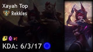 Xayah Top vs Nautilus - Rekkles - EUW Challenger Patch 7.8