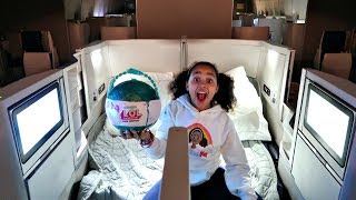 LOL PEARL SURPRISE! Business Class Double Bed Airplane Flight | Toys AndMe