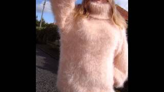 Peach mohair sweater