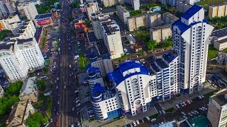 Барнаул вокзал, полет над городом аэросьемка в Барнауле