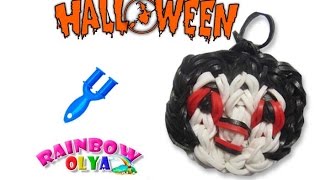 ВАМПИРЕНОК из резинок на рогатке без станка. Брелок из резинок | Helloween Rainbow Loom Charm
