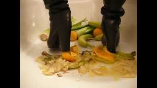 Zara black leather otk high heel boots trampling and crushing #31