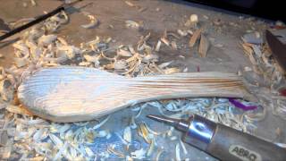 Как сделать деревянную ложку без электроинструмента/How to make a wooden spoon without power tools