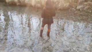 Ralph Lauren leather riding boots getting wet