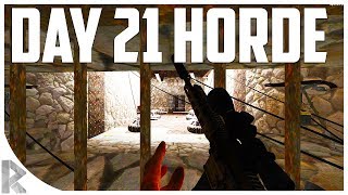 Day 21 HORDE inside DEATH TUNNEL! - 7 Days to Die: War of the Walkers #19