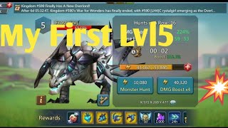 Hunting My first lvl 5 monster in lords mobile | Lords Mobile lvl5 monster