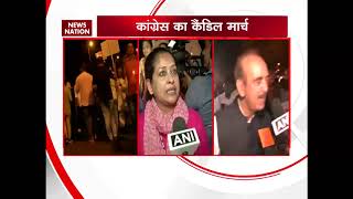 Rahul Gandhi leads candle-light march at India Gate with party leaders, thousands of supporters
