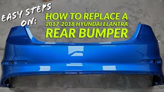 How to remove and install a 2017-2018 Hyundai Elantra rear bumper cover