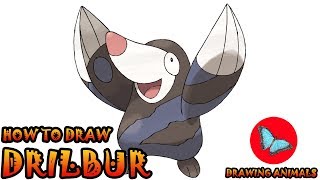 How To Draw Drilbur Pokemon | Drawing Animals