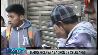 Mujer da tremenda paliza a delincuente que le robó el celular a su hijo
