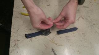 Replacing non-removable pins with removable pins on a wrist watch