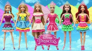 Play Doh Fairy Dresses Disney Princess Elsa Anna Rapunzel Belle Ariel Aurora I DIY How To Make