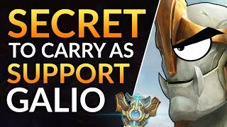 SECRET to CARRY as SUPPORT: PRO GALIO Gameplay - Meta Tips, Runes and Items | LoL Challenger Guide