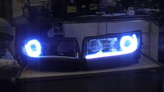 300ZX Tube Switchback LHD Jspec Headlights with Halo 99 Inserts 2K.