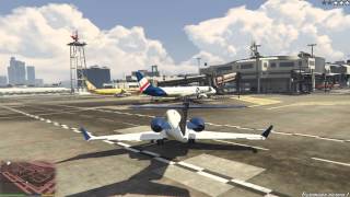 Угон самолета и полёт под мостами в GTA-5