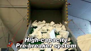 HEGER TIGER 400 COMPRESSION Line. Переработка и прессование пенопласта