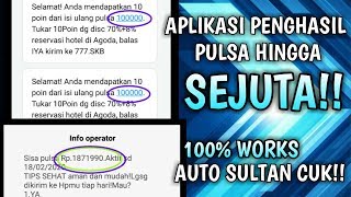 APLIKASI PENGHASIL PULSA HINGGA SEJUTA !! - 100% WORKS!!! TONTON DENGAN TELITI AGAR BERHASIL