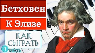 Как сыграть К Элизе на фортепиано Часть №1 (видео-урок). How to play piano Für Elise piano part №1