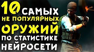 10 САМЫХ НЕ ПОПУЛЯРНЫХ ОРУЖИЙ ПО СТАТИСТИКЕ НЕЙРОСЕТИ В PUBG!