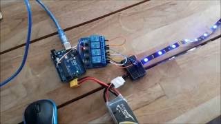 Arduino UNO disco light using Relay and RGB LED