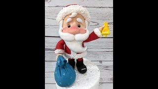 Санта из мастики (Fondant Santa Claus tutorial )Weihnachtsmann aus Fondant, Tutorial