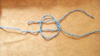 Простой ткацкий узел. Как связать 2 нити.