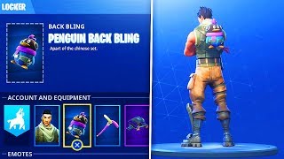 *NEW* Penguin Back Bling GAMEPLAY in FORTNITE! SECRET DYNAMIC PENGUIN in Fortnite Battle Royale