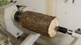 Woodturning - Turning A Log Into A Ball Vase