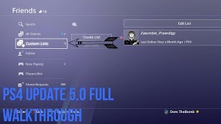 "PS4 5.0 Update" full Walkthrough of new features (Playstation 4 Update 5.0 - PS4 Firmware 5.0)
