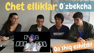 O`ZBEKCHA QO`SHIQLARGA CHET ELLIKLARNING REAKSIYASI!!! *REACTION VIDEO