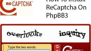 How to install Recaptcha On PHPBB3 Easy