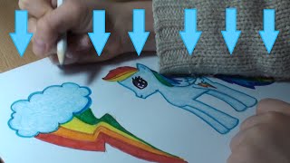 Я рисую пони. Как нарисовать пони Рейнбоу Деш. How to draw a pony Rainbow Dash