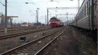 ТЭП70-0417 с поездом Махачкала — Москва