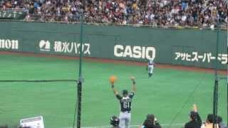 2012/3/25　マリナーズ　イチローと川﨑の師弟キャッチボール