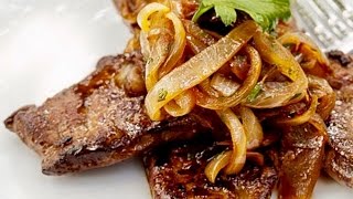 Как жарить лосиную печень вкусно.