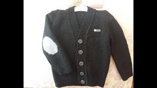 Кардиган спицами для мальчика 2,5-3 года