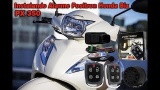Instalação configuração Alarme Positron PX 350 c/ botão secreto e senha na chave Moto Biz