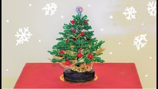 ЕЛОЧКА ИЗ БИСЕРА мастер-класс / Бисероплетение