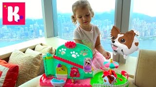 Прикольные собачки с ванной и каруселью / собачка убегает от Кати / Chubby Puppies